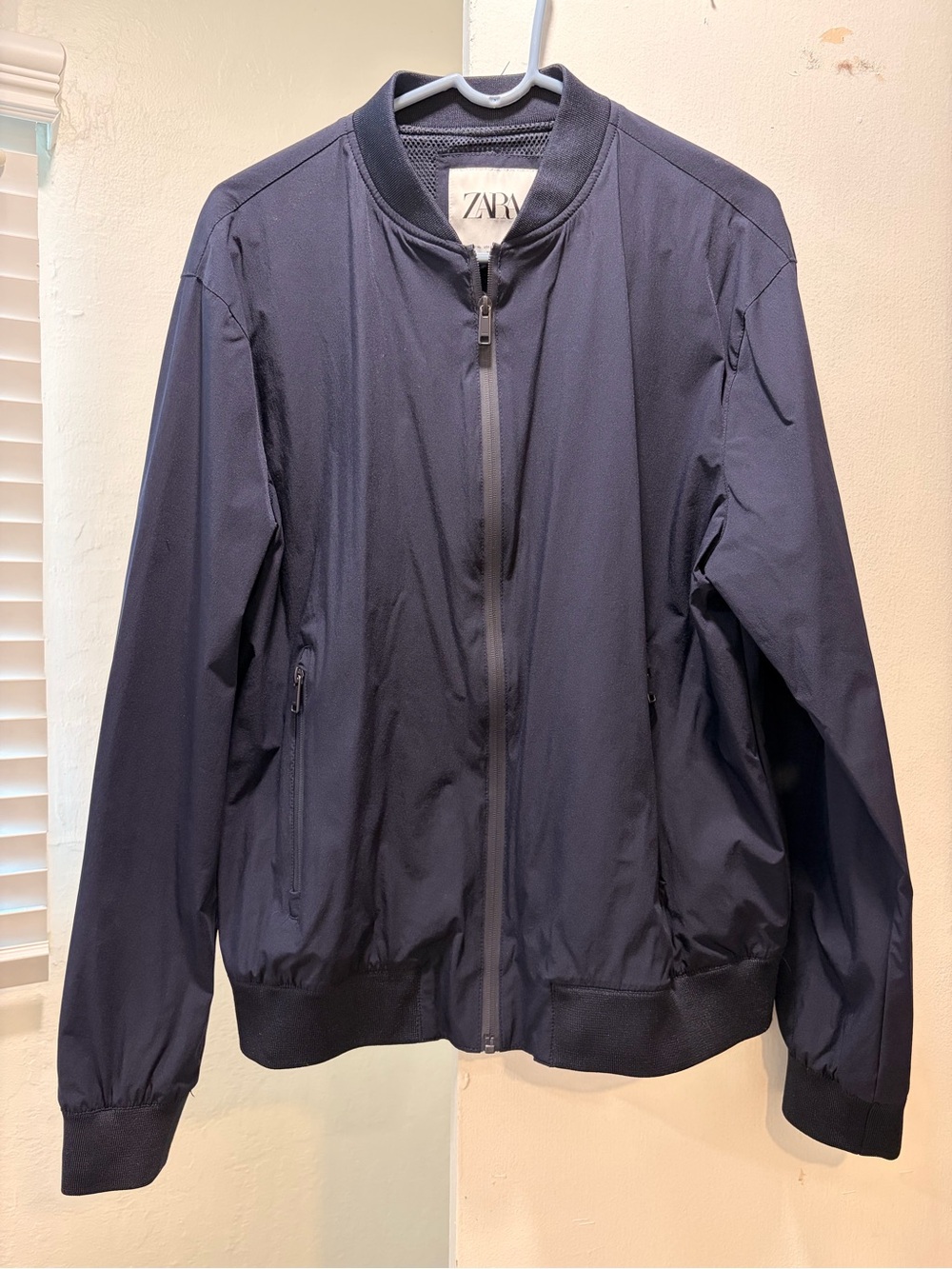 Zara Men’s Navy Bomber Jacket